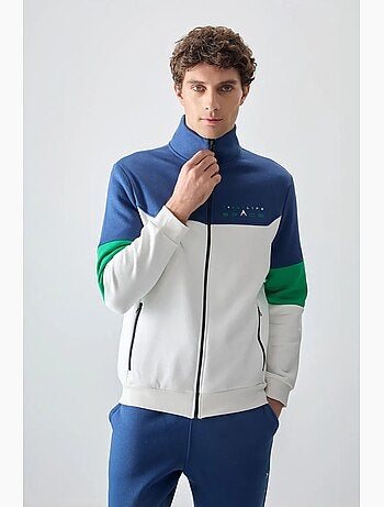 Ensemble homme sweat zippé et pantalon color-block tommy