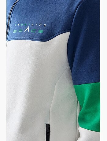 Ensemble homme sweat zippé et pantalon color-block tommy