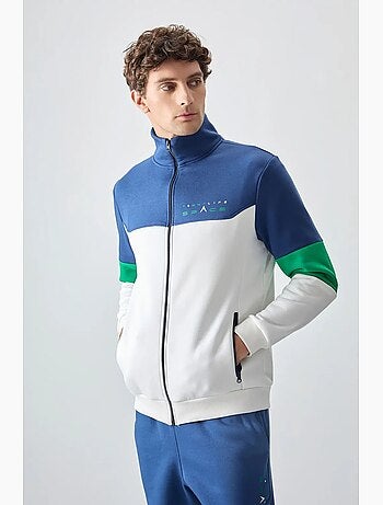 Ensemble homme sweat zippé et pantalon color-block tommy