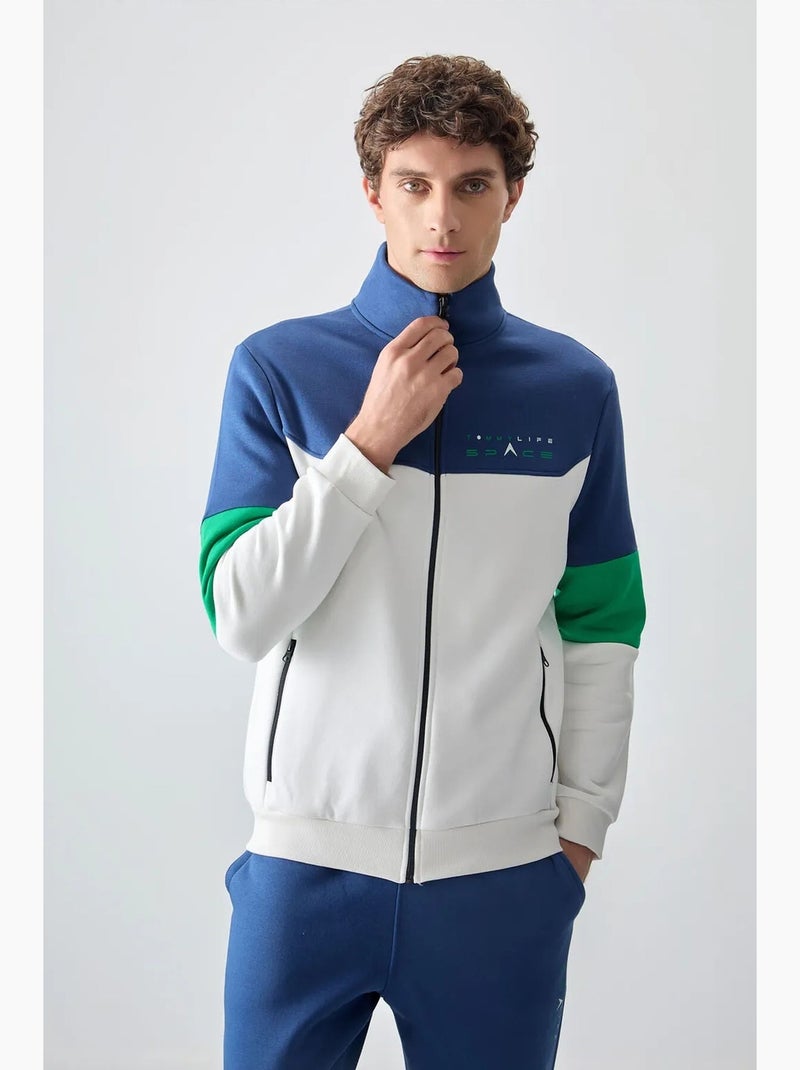 Ensemble homme sweat zippé et pantalon color-block tommy Bleu outremer - Kiabi