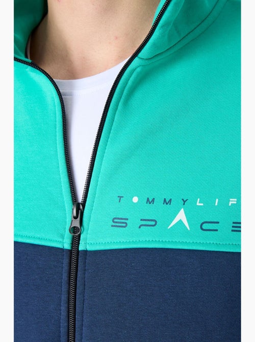 Ensemble homme sweat zippé et pantalon color-block tommy - Kiabi