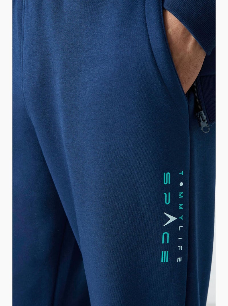 Ensemble homme sweat zippé et pantalon color-block tommy Bleu Vert Blanc - Kiabi