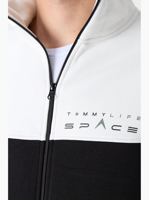 Ensemble homme sweat zippé et pantalon color-block tommy - Kiabi