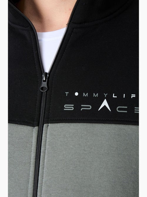 Ensemble homme sweat zippé et pantalon color-block tommy - Kiabi