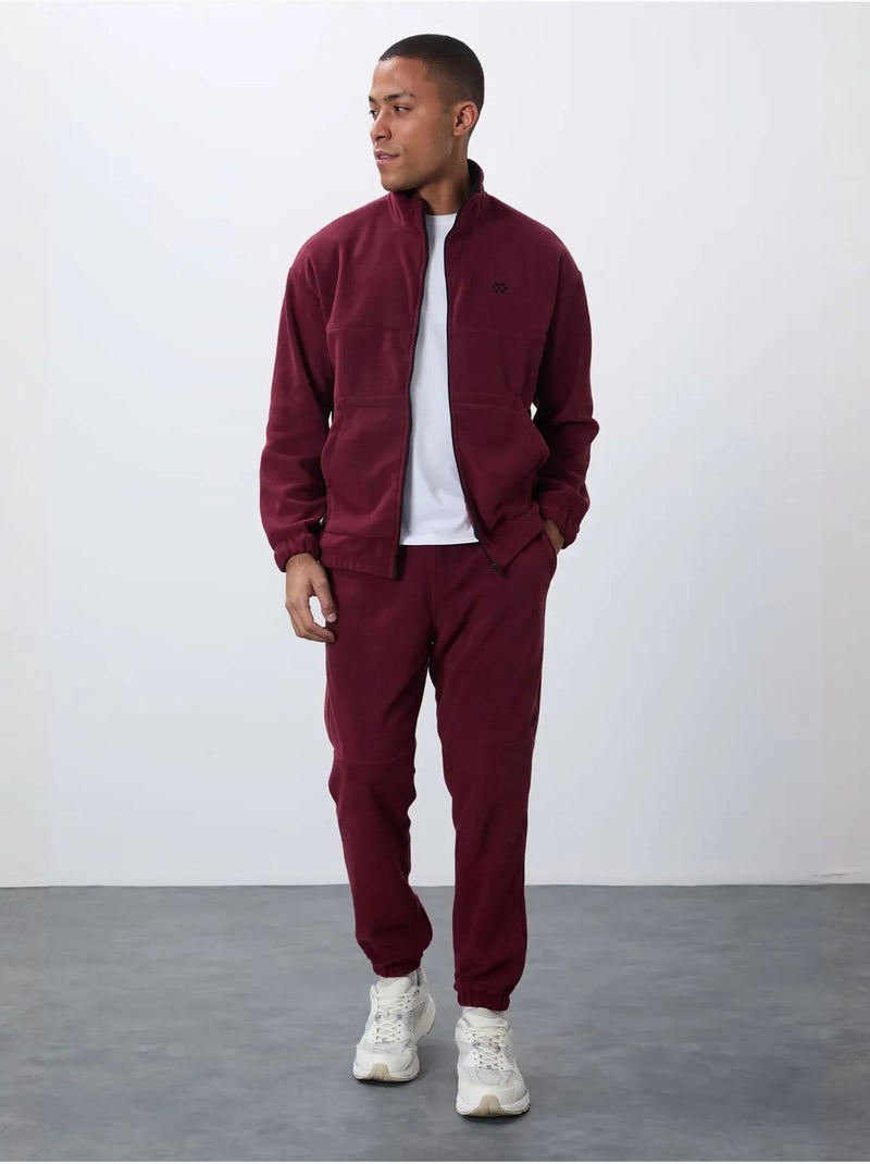 Ensemble homme sweatshirt à col zippé et pantalon tommy Rouge bordeaux - Kiabi