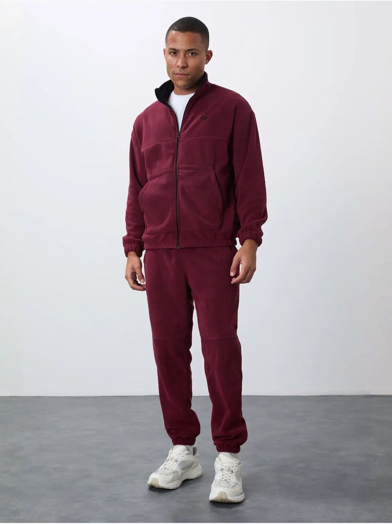 Ensemble homme sweatshirt à col zippé et pantalon tommy Rouge bordeaux - Kiabi