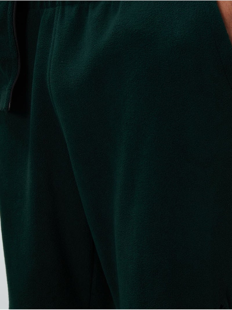 Ensemble homme sweatshirt à col zippé et pantalon tommy Vert bouteille - Kiabi