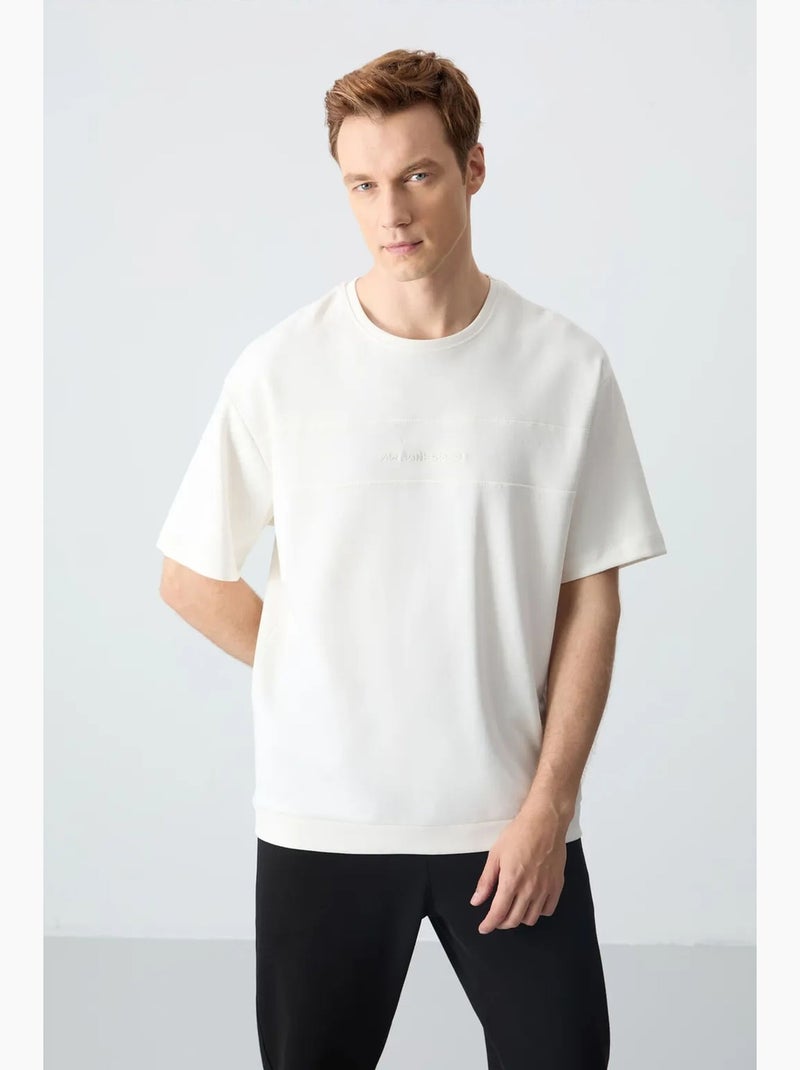 Ensemble homme t-shirt et pantalon oversize tommy Ecru - Kiabi