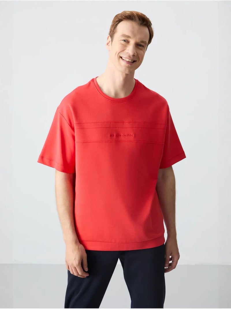 Ensemble homme t-shirt et pantalon oversize tommy Rouge - Kiabi