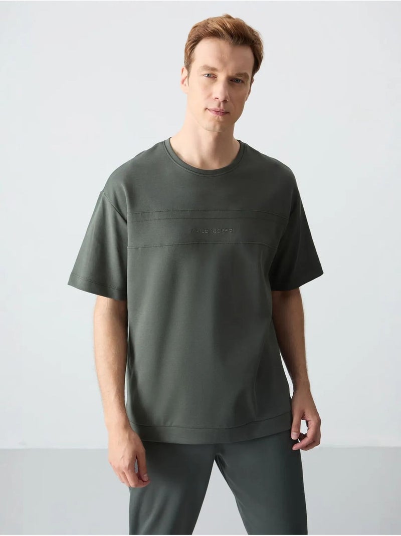 Ensemble homme t-shirt et pantalon oversize tommy Vert bouteille - Kiabi