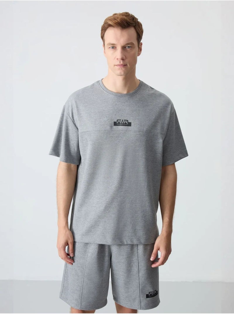 Ensemble homme t-shirt et short oversize tommy Gris - Kiabi