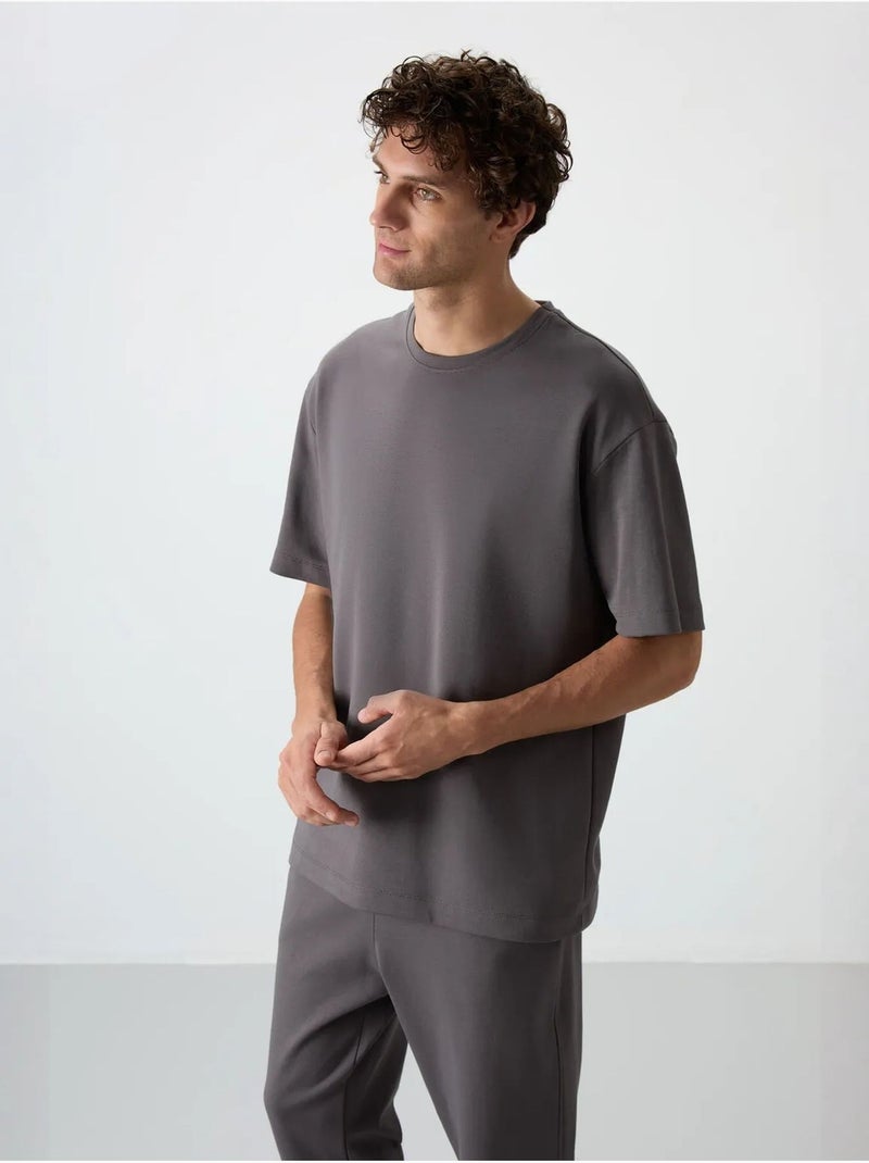 Ensemble homme t-shirt oversize et pantalon tommy Gris Noir - Kiabi
