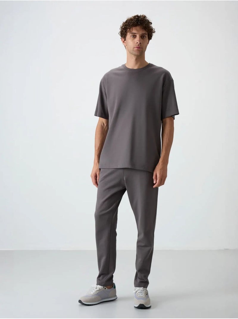 Ensemble homme t-shirt oversize et pantalon tommy Gris Noir - Kiabi