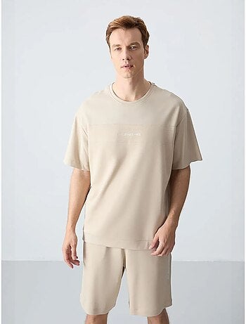 Ensemble homme t-shirt oversize et short en coton mélangé tommy