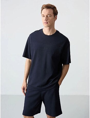 Ensemble homme t-shirt oversize et short en coton mélangé tommy