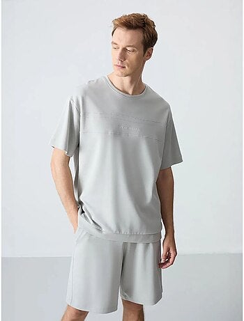 Ensemble homme t-shirt oversize et short en coton mélangé tommy