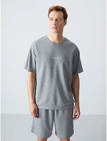 Ensemble homme t-shirt oversize et short en coton mélangé tommy