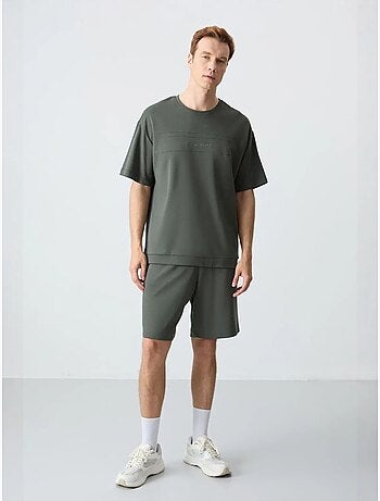Ensemble homme t-shirt oversize et short en coton mélangé tommy