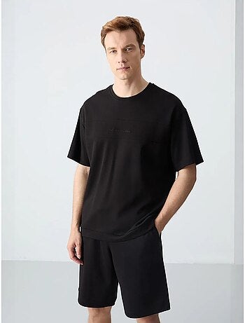 Ensemble homme t-shirt oversize et short en coton mélangé tommy