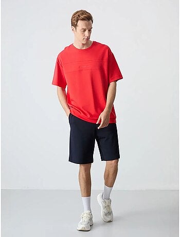 Ensemble homme t-shirt oversize et short en coton mélangé tommy