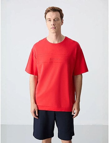 Ensemble homme t-shirt oversize et short en coton mélangé tommy