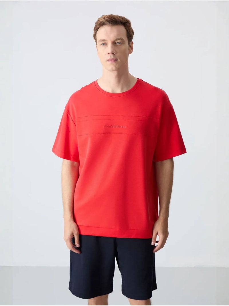 Ensemble homme t-shirt oversize et short en coton mélangé tommy Rouge - Kiabi