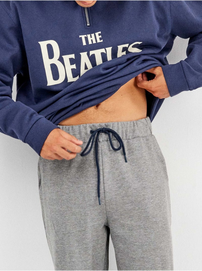 Ensemble homme The Beatles molleton intérieur gratté Bleu pétrole - Kiabi