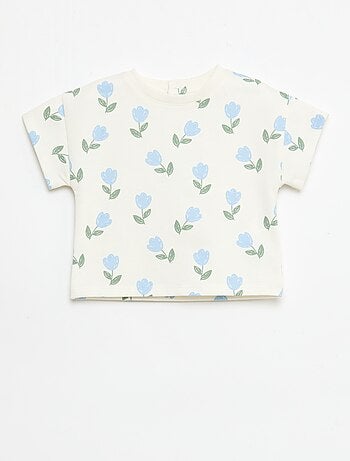 Ensemble imprimé 2 pièces short + T-shirt