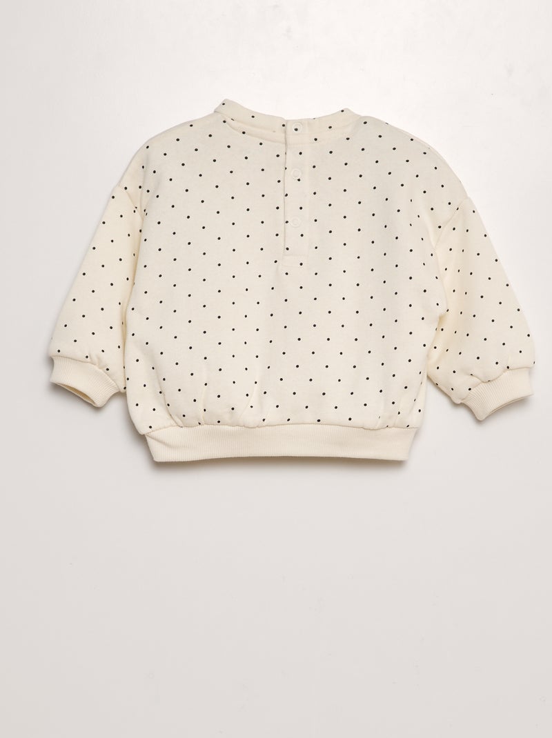 Ensemble imprimé sweat + legging - 2 pièces Blanc/noir - Kiabi