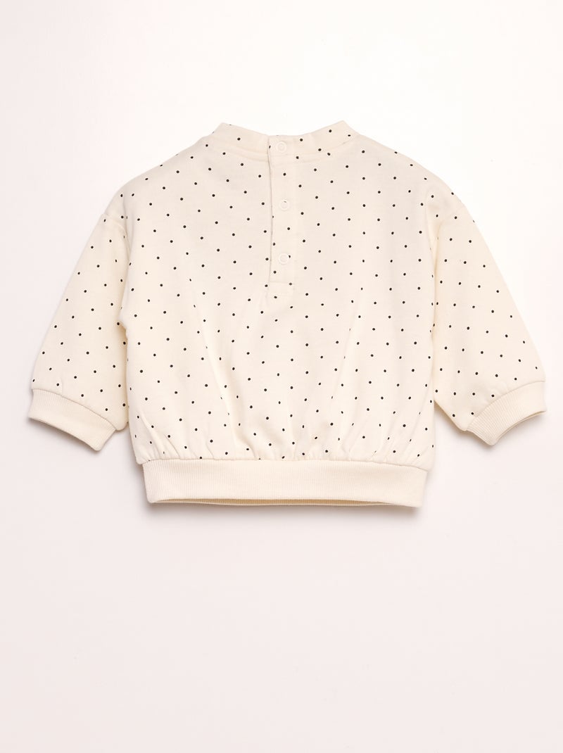 Ensemble imprimé sweat + legging - 2 pièces Blanc/noir - Kiabi