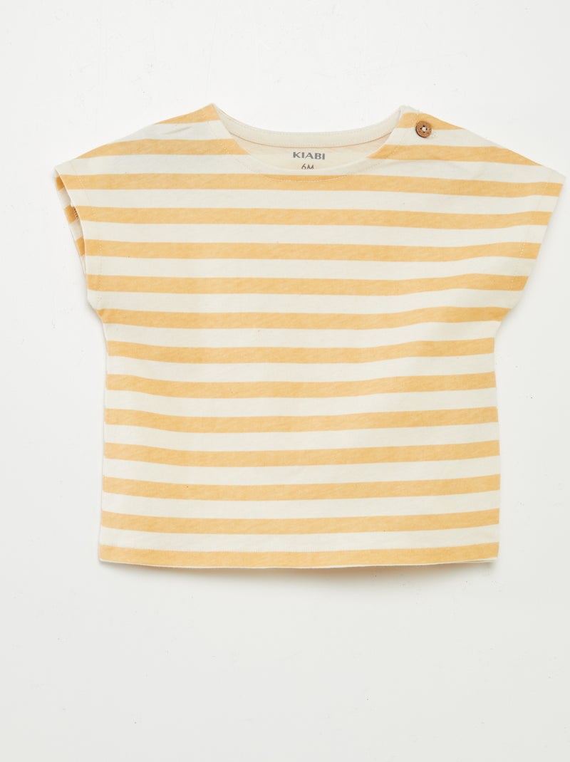 Ensemble imprimé t-shirt + short - 2 pièces BEIGE - Kiabi