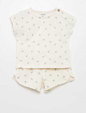 Ensemble imprimé t-shirt + short - 2 pièces