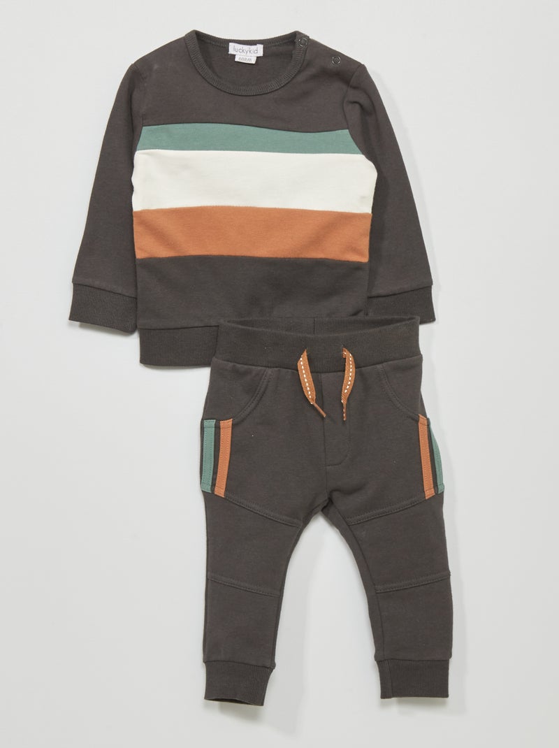 Ensemble jogging bébé - 2 pièces Gris - Kiabi