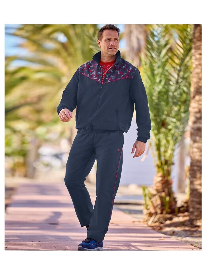 Ensemble Jogging en Microfibre   - ATLAS FOR MEN Bleu marine - Kiabi