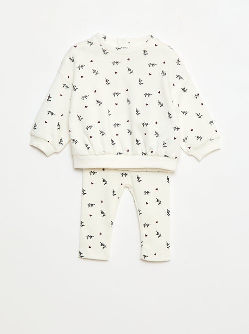 Ensemble jogging en molleton sweat + legging - 2 pièces - Kiabi