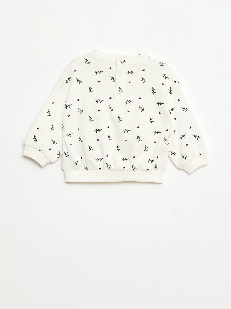 Ensemble jogging en molleton sweat + legging - 2 pièces Blanc - Kiabi