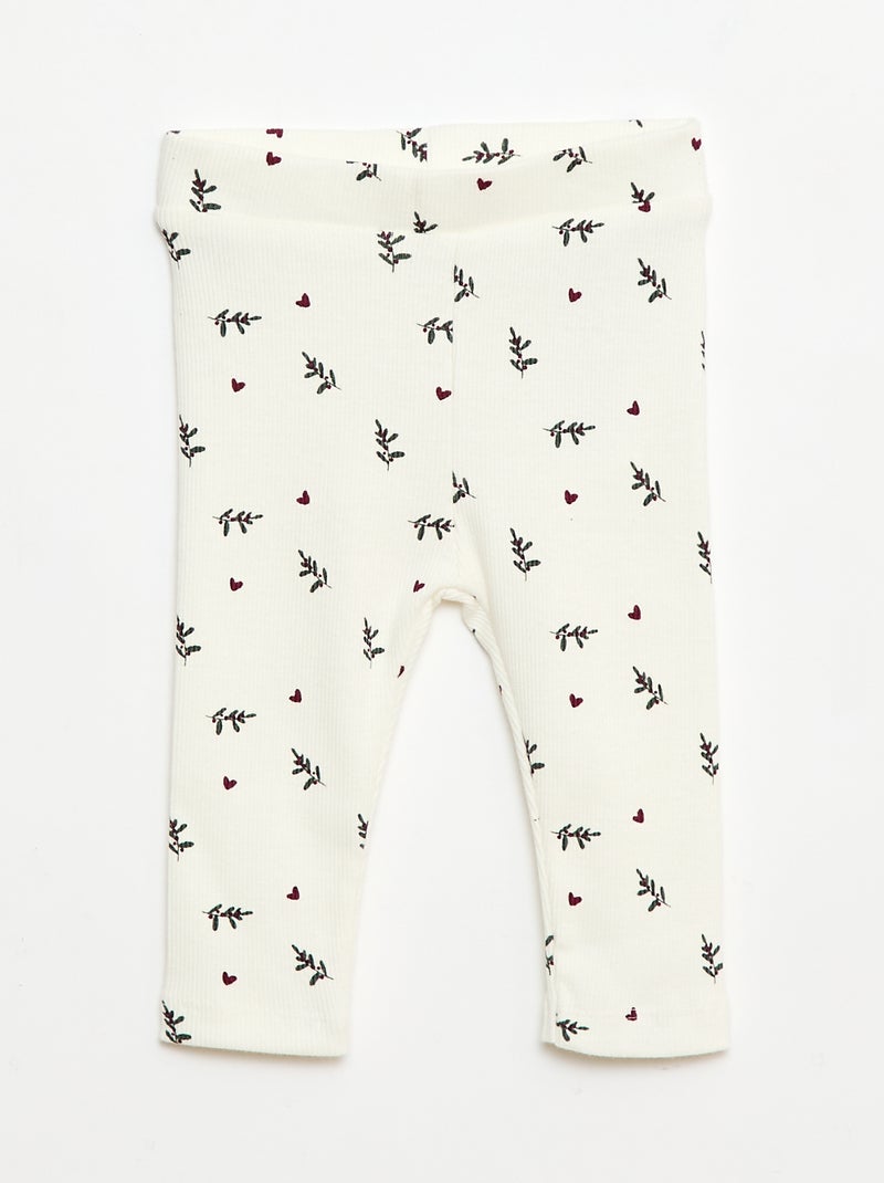 Ensemble jogging en molleton sweat + legging - 2 pièces Blanc - Kiabi