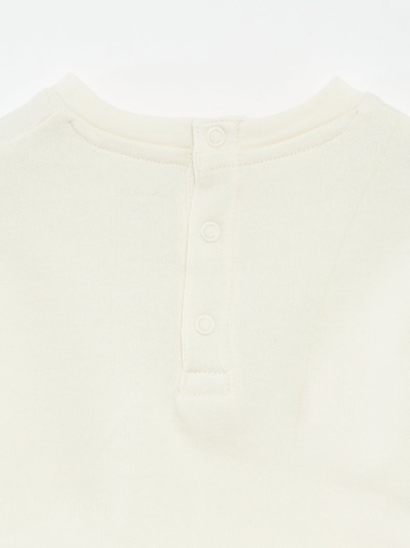 Ensemble jogging en molleton sweat + legging - 2 pièces Blanc - Kiabi