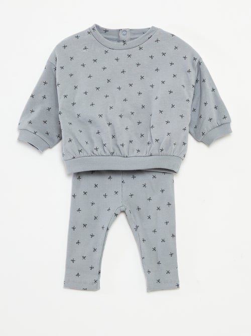 Ensemble jogging en molleton sweat + legging - 2 pièces - Kiabi
