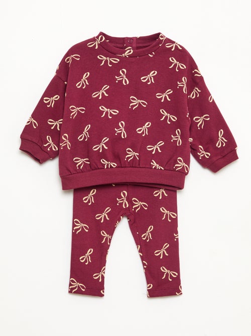 Ensemble jogging en molleton sweat + legging - 2 pièces - Kiabi