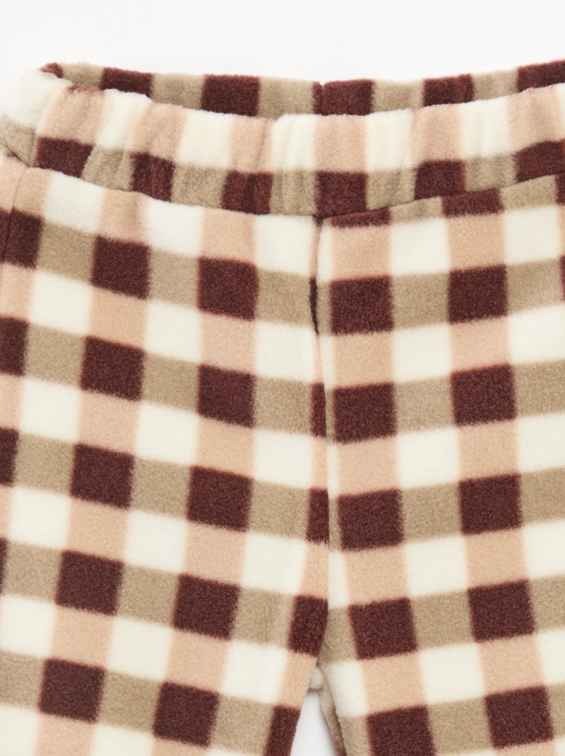 Ensemble jogging en polaire veste zippée + pantalon - 2 pièces Beige - Kiabi