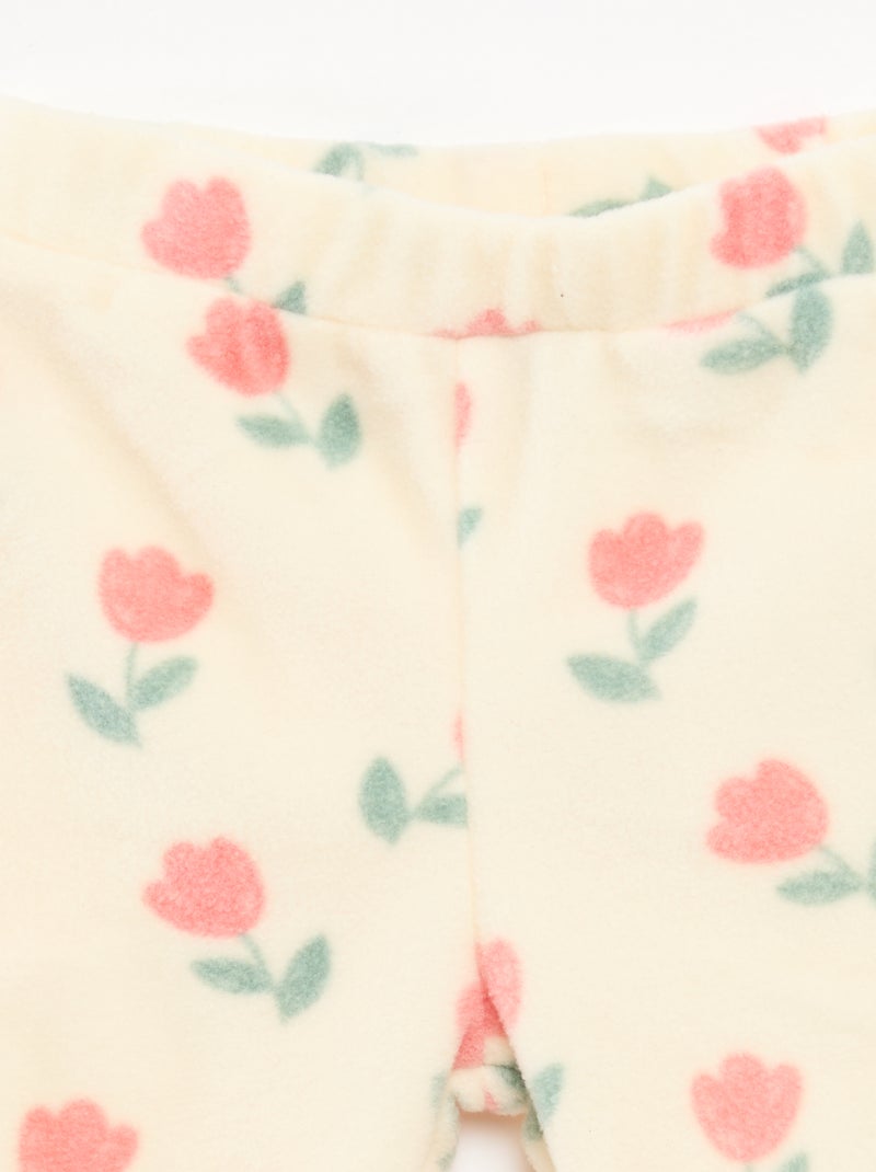 Ensemble jogging en polaire veste zippée + pantalon - 2 pièces Blanc - Kiabi