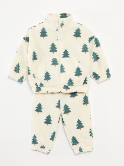 Ensemble jogging en polaire veste zippée + pantalon - 2 pièces - Kiabi