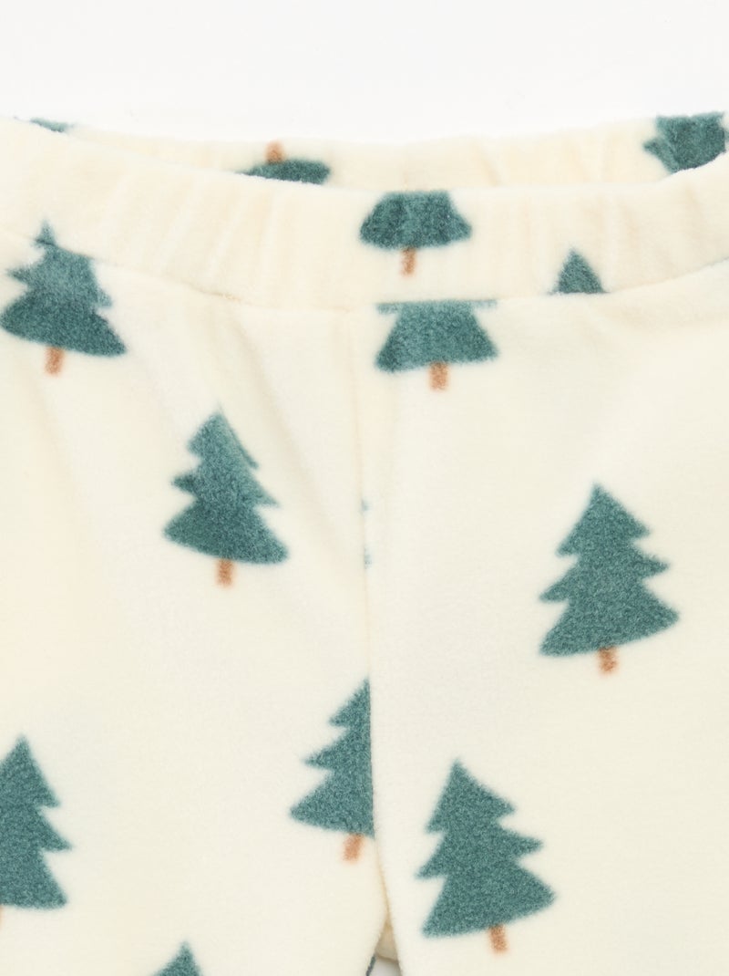 Ensemble jogging en polaire veste zippée + pantalon - 2 pièces Blanc - Kiabi