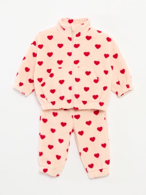 Ensemble jogging en polaire veste zippée + pantalon - 2 pièces - Kiabi