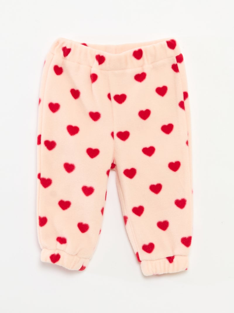 Ensemble jogging en polaire veste zippée + pantalon - 2 pièces Rose - Kiabi