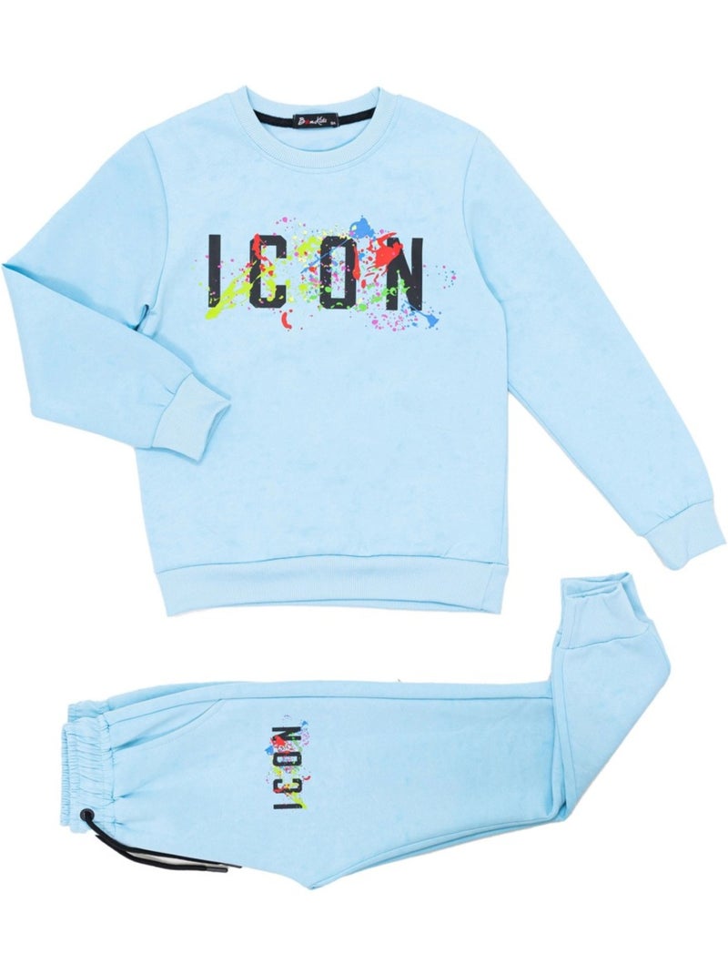 Ensemble Jogging Kebello Bleu ciel - Kiabi