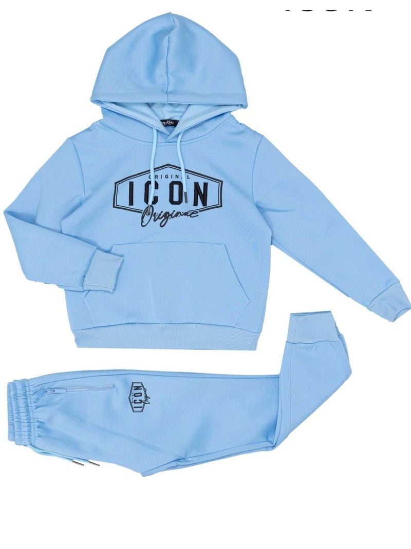 Ensemble Jogging Kebello Bleu ciel - Kiabi