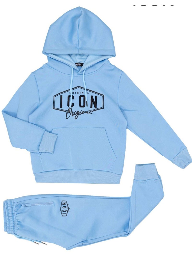 Ensemble Jogging Kebello Bleu ciel - Kiabi