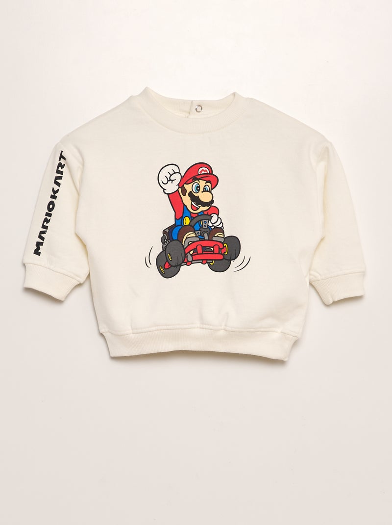Ensemble jogging 'Mario Kart' sweat + pantalon - 2 pièces Blanc - Kiabi